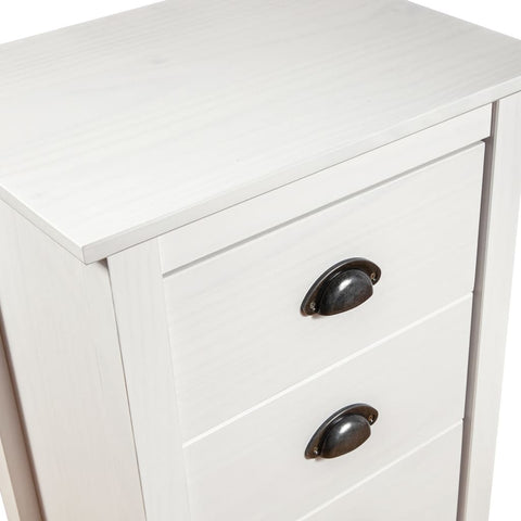 vidaXL Sideboard Hill White 46x35x80 cm Solid Pine Wood