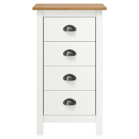 vidaXL Sideboard Hill White 46x35x80 cm Solid Pine Wood