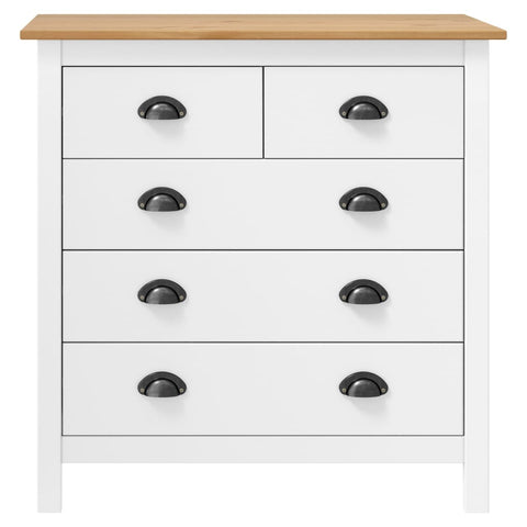 vidaXL Sideboard Hill White 79x40x80 cm Solid Pine Wood