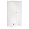vidaXL 2-Door Wardrobe Hill White 89x50x170 cm Solid Pine Wood