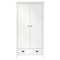 vidaXL 2-Door Wardrobe Hill White 89x50x170 cm Solid Pine Wood