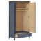 vidaXL 2-Door Wardrobe Hill Grey 89x50x170 cm Solid Pine Wood