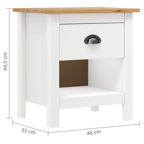 vidaXL Bedside Cabinets 2 pcs Hill 46x35x49.5 cm Solid Pine Wood
