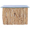 vidaXL Coffee Table with Glass Top 66x66x40 cm Solid Teak Wood