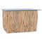 vidaXL Coffee Table with Glass Top 66x66x40 cm Solid Teak Wood