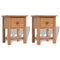 vidaXL Nightstands 2 pcs 36x30x47 cm Solid Oak Wood