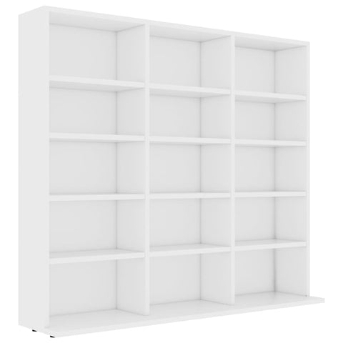 vidaXL CD Cabinet White 102x23x89.5 cm Engineered Wood