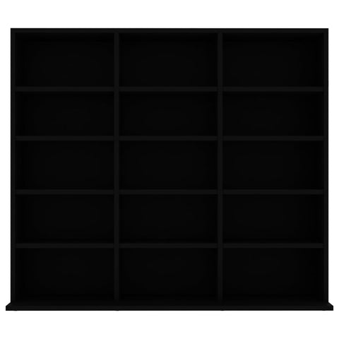 vidaXL CD Cabinet Black 102x23x89.5 cm Engineered Wood