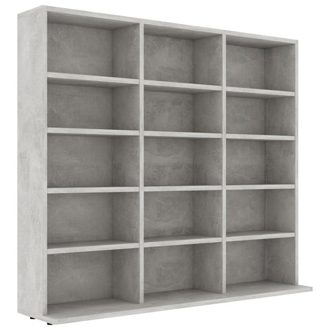 vidaXL CD Cabinet Concrete Grey 102x23x89.5 cm Engineered Wood