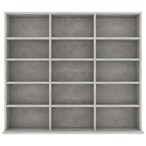 vidaXL CD Cabinet Concrete Grey 102x23x89.5 cm Engineered Wood