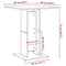 vidaXL Bistro Table Concrete Grey 60x60x75 cm Engineered Wood