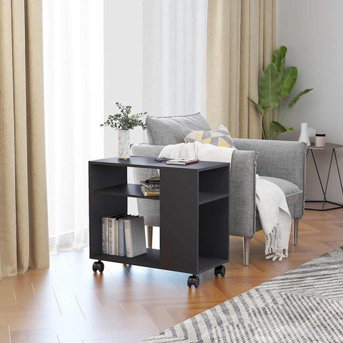 vidaXL Side Table Grey 70x35x55 cm Engineered Wood