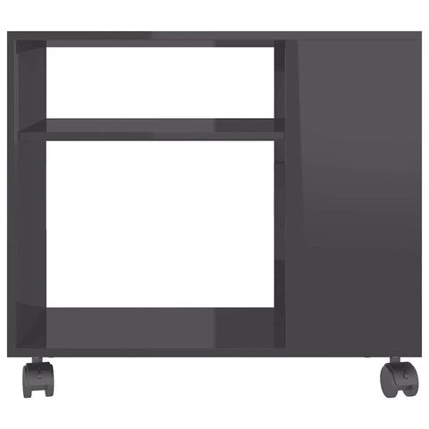vidaXL Side Table High Gloss Grey 70x35x55 cm Engineered Wood
