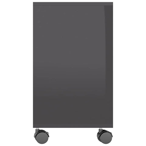 vidaXL Side Table High Gloss Grey 70x35x55 cm Engineered Wood