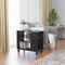 vidaXL Side Table High Gloss Grey 70x35x55 cm Engineered Wood