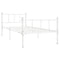 vidaXL Bed Frame without Mattress White Metal 90x200 cm