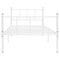 vidaXL Bed Frame without Mattress White Metal 90x200 cm