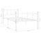 vidaXL Bed Frame without Mattress White Metal 90x200 cm
