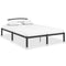 284658 vidaXL Bed Frame without Mattress Black Metal 120x200 cm