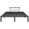 284658 vidaXL Bed Frame without Mattress Black Metal 120x200 cm