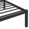 284658 vidaXL Bed Frame without Mattress Black Metal 120x200 cm