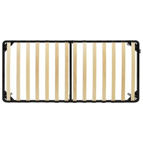 vidaXL Bed Frame without Mattress Black Metal 100x200 cm