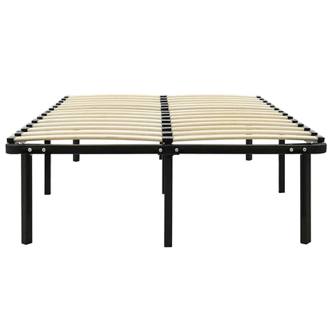 vidaXL Bed Frame without Mattress Black Metal 160x200 cm