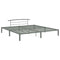 284706 vidaXL Bed Frame without Mattress Grey Metal 200x200 cm