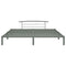 284706 vidaXL Bed Frame without Mattress Grey Metal 200x200 cm