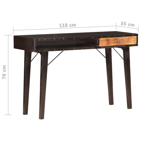 vidaXL Console Table 118x35x76 cm Solid Reclaimed Wood