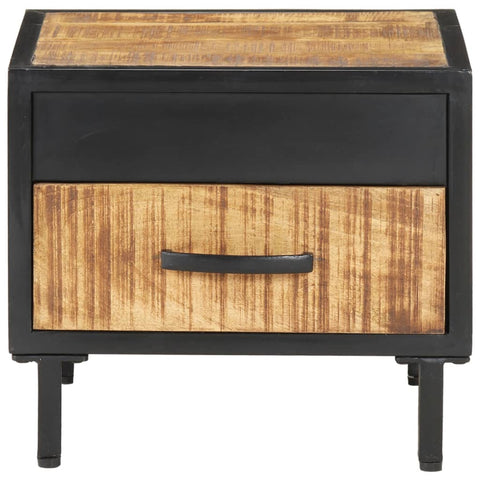 vidaXL Bedside Cabinet 40x40x35 cm Rough Mango Wood