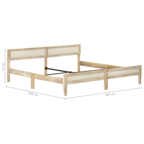 vidaXL Bed Frame without Mattress Solid Mango Wood 200 cm