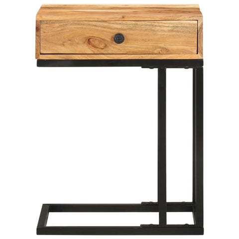 vidaXL U-Shaped Side Table 45x30x61cm Solid Acacia Wood