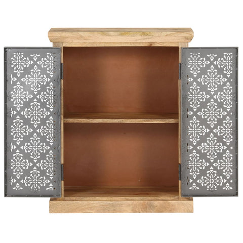 vidaXL Sideboard with Steel Doors 60x35x75 cm Solid Mango Wood