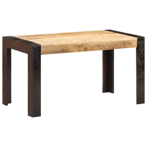 vidaXL Dining Table 140x70x76 cm Solid Rough Mango Wood