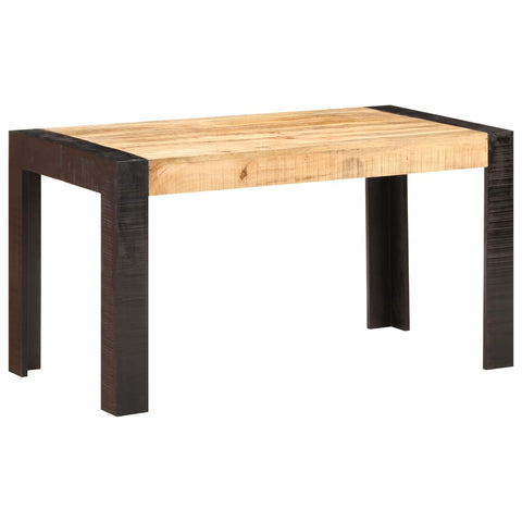 vidaXL Dining Table 140x70x76 cm Solid Rough Mango Wood