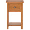 vidaXL Magazine Table with Drawer 35x27x55 cm Solid Oak Wood