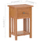 vidaXL Magazine Table with Drawer 35x27x55 cm Solid Oak Wood