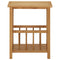 vidaXL Magazine Table 45x35x55 cm Solid Oak Wood
