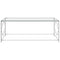 vidaXL Coffee Table Silver 120x60x45 cm Stainless Steel and Glass