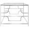 vidaXL Coffee Table Silver 120x60x45 cm Stainless Steel and Glass
