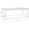 vidaXL Coffee Table Silver 120x60x45 cm Stainless Steel and Glass