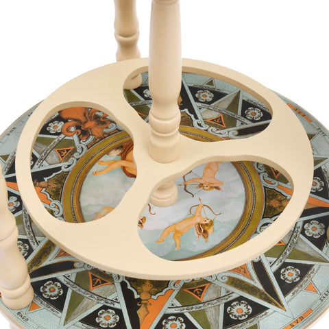 vidaXL Globe Bar Wine Stand Eucalyptus Wood Blue