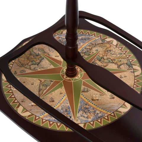 vidaXL Freestanding Globe Bar Wind Stand Eucalyptus Wood Green