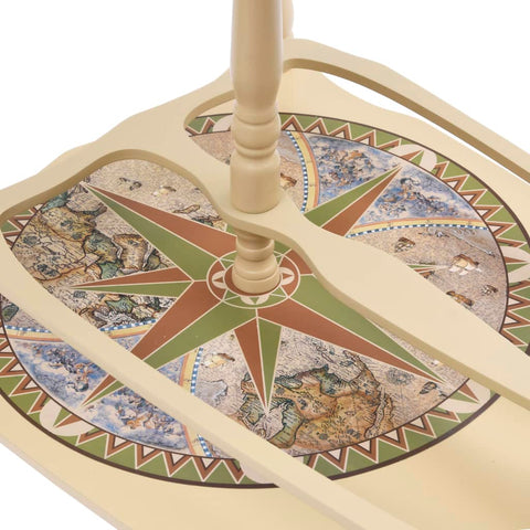 vidaXL Freestanding Globe Bar Wind Stand Eucalyptus Wood Green