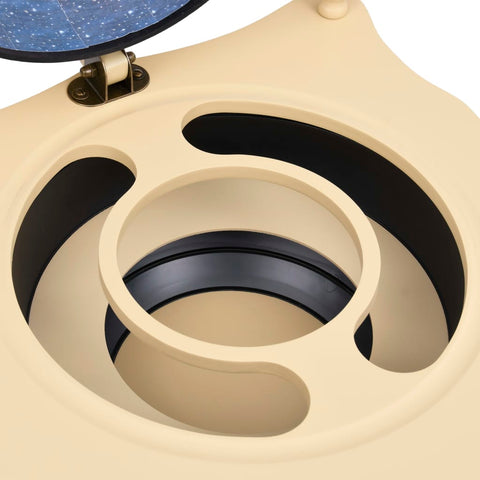 vidaXL Freestanding Globe Bar Wind Stand Eucalyptus Wood Green