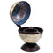vidaXL Tabletop Globe Bar Wine Stand Eucalyptus Wood Green
