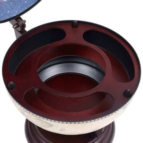 vidaXL Tabletop Globe Bar Wine Stand Eucalyptus Wood Green