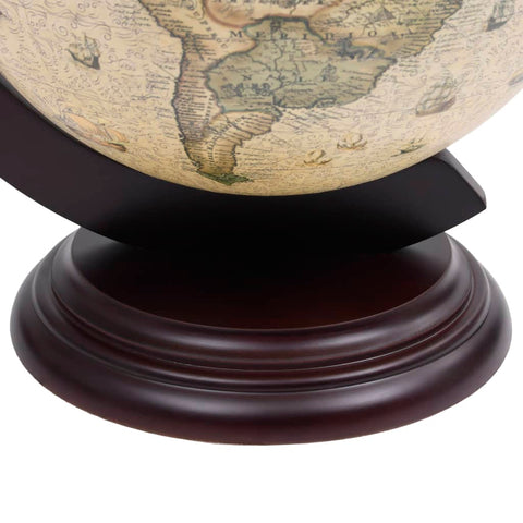 vidaXL Tabletop Globe Bar Wine Stand Eucalyptus Wood Green
