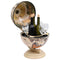 vidaXL Tabletop Globe Bar Wine Stand Eucalyptus Wood White